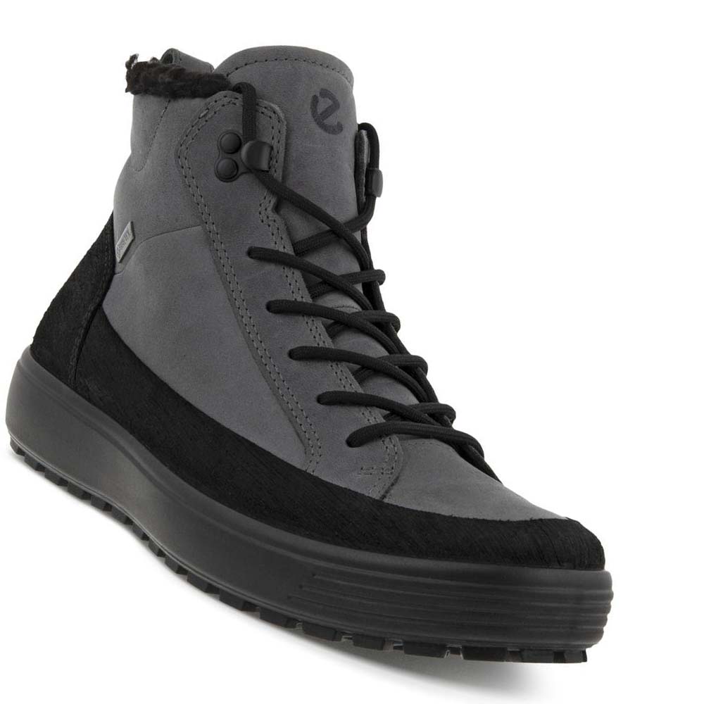 Men's Ecco Soft7 Tred Winter Boots Grey / Black | Canada 446OKI